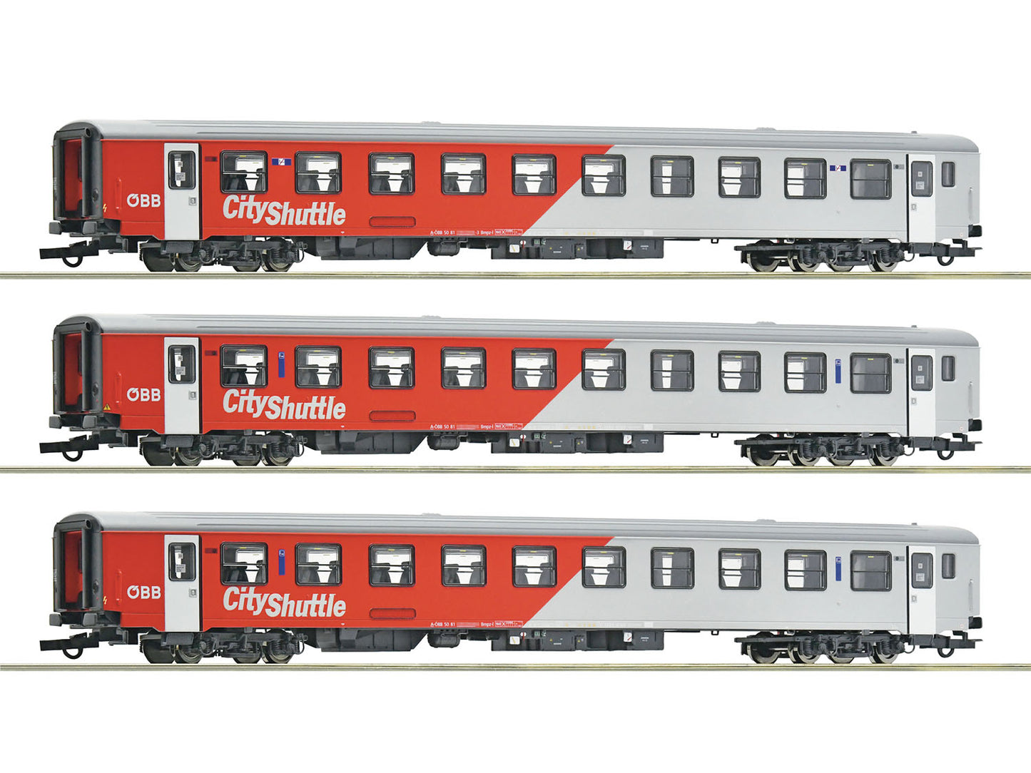 Roco OBB CityShuttle Bmpz-l 2nd Class Coach Set (3) VI RC6200191 HO Gauge