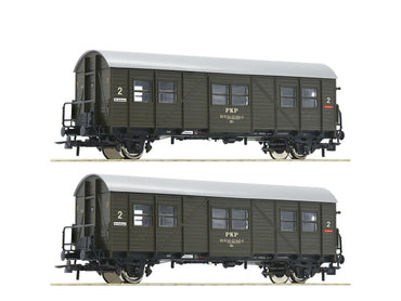 Roco 6200195 PKP Bti 2nd Class Auxiliary Coach Set (2) IV HO Gauge