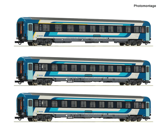 Roco 6200228 MAV-Start Abmz/Bmz Eurofima Express Coach Set (3) VI HO Gauge