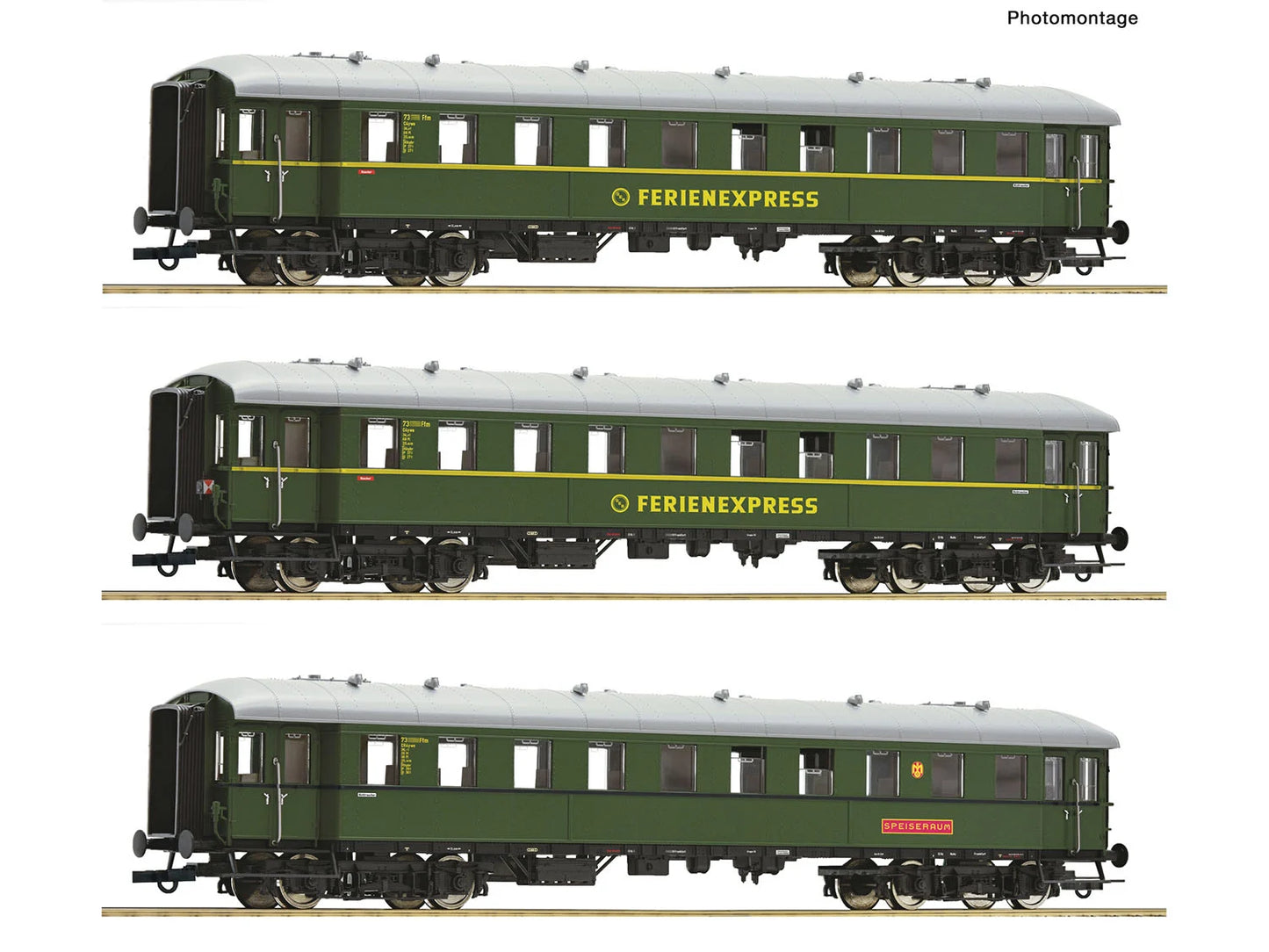 Roco 6200235 DB C4ywe/CR4ywe Ferienexpress Coach Set (3) III HO Gauge