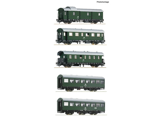 Roco 6200243 DR Daai/Baag/Baai/Bagtre Coach Set (5) IV HO Gauge