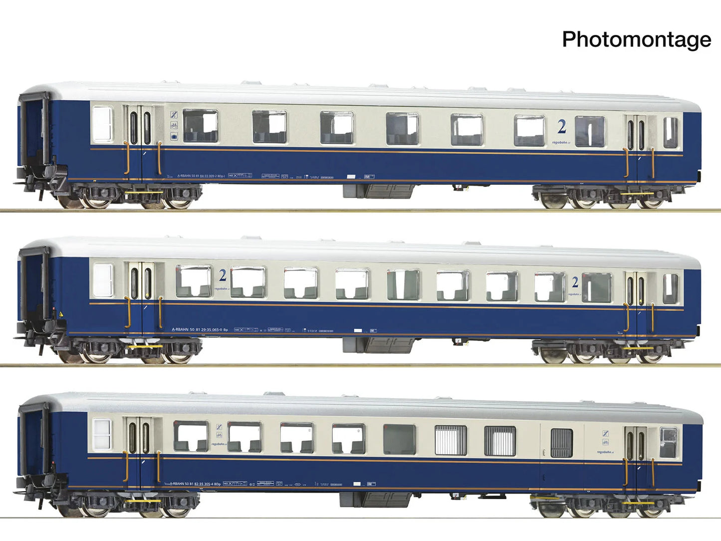 Roco 6200244 Regiobahn Bp/BDp-I/BDp Schlieren Coach Set (3) V HO Gauge
