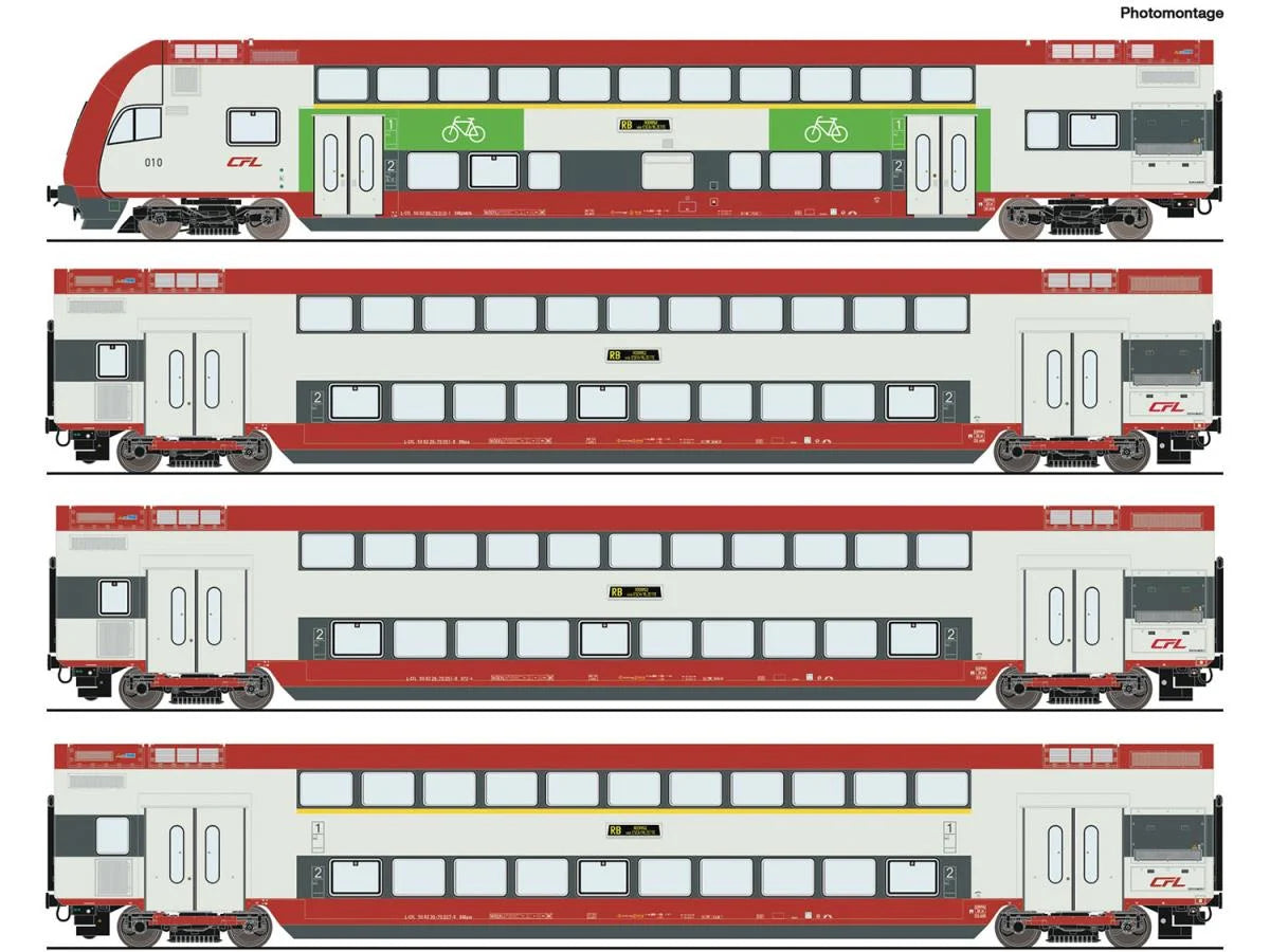 Roco CFL Bi-Level Coach Set (4) VI (DCC-Fitted) RC6210148 HO Gauge