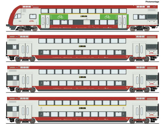 Roco CFL Bi-Level Coach Set (4) VI (DCC-Fitted) RC6210148 HO Gauge