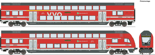 Roco DBAG DABpza/Dbpbzfa Bi-Level Coach Set (2) VI (~AC) HO Gauge RC6220066