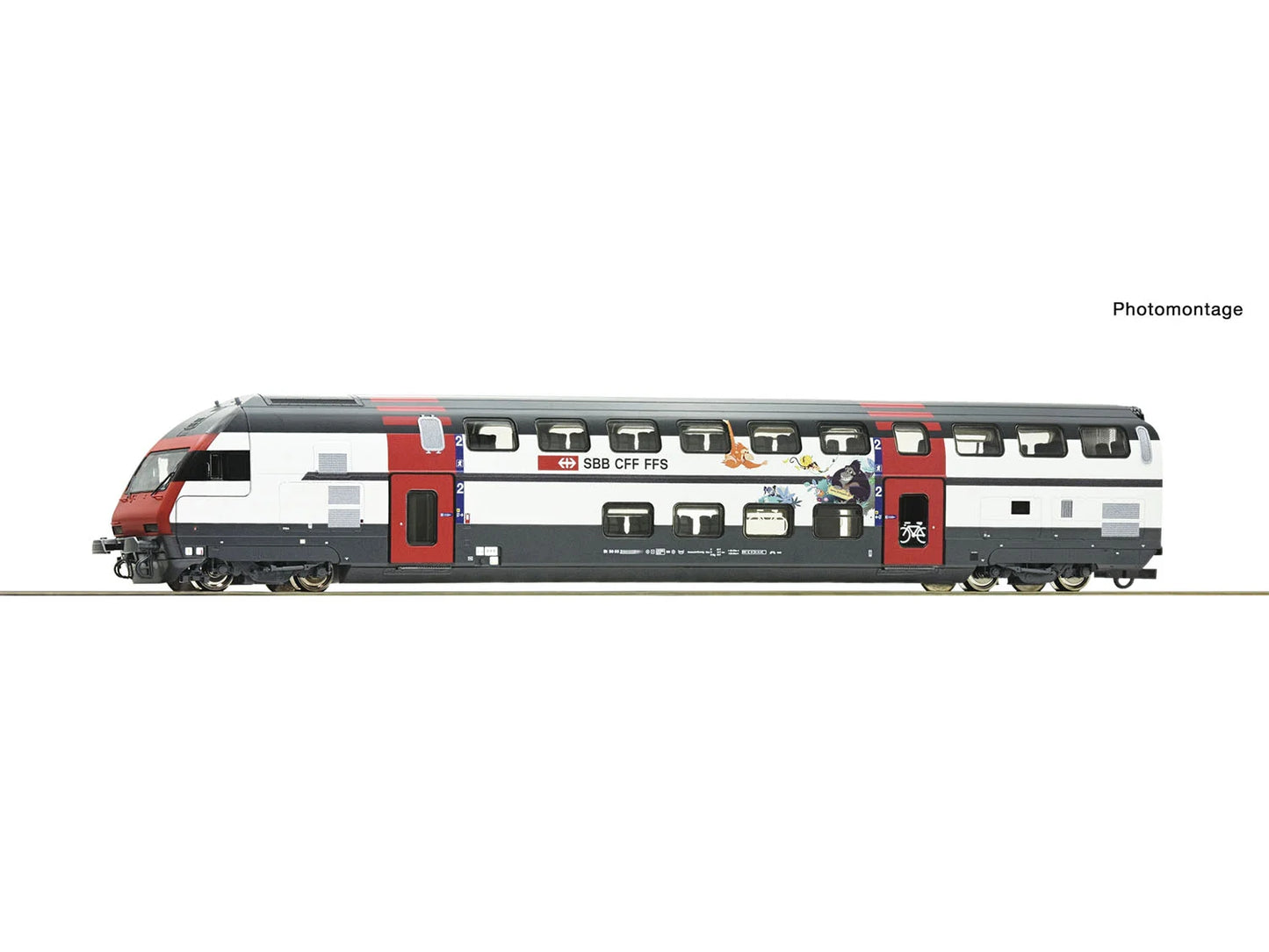 Roco 6220218 SBB Bt IC2000 2nd Class Bi-Level Control Car V (~AC) HO Gauge