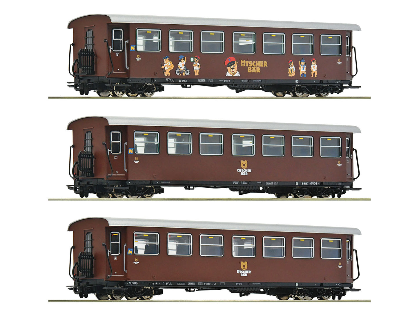 Roco Novoh Otscherbar Coach Set (3) VI HOe Gauge RC6240002