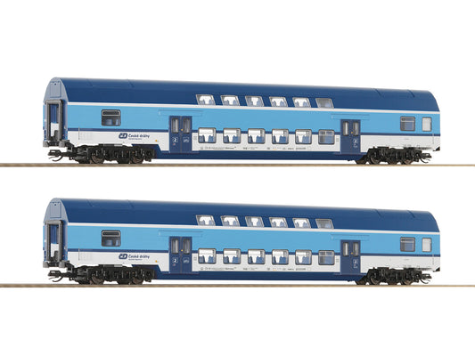 Roco CD Bdmteeo 2nd Class Bi-Level Coach Set (2) IV RC6280028 TT Gauge