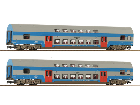 Roco CD Bmto 2nd Class Bi-Level Coach Set (2) V RC6280044 TT Gauge
