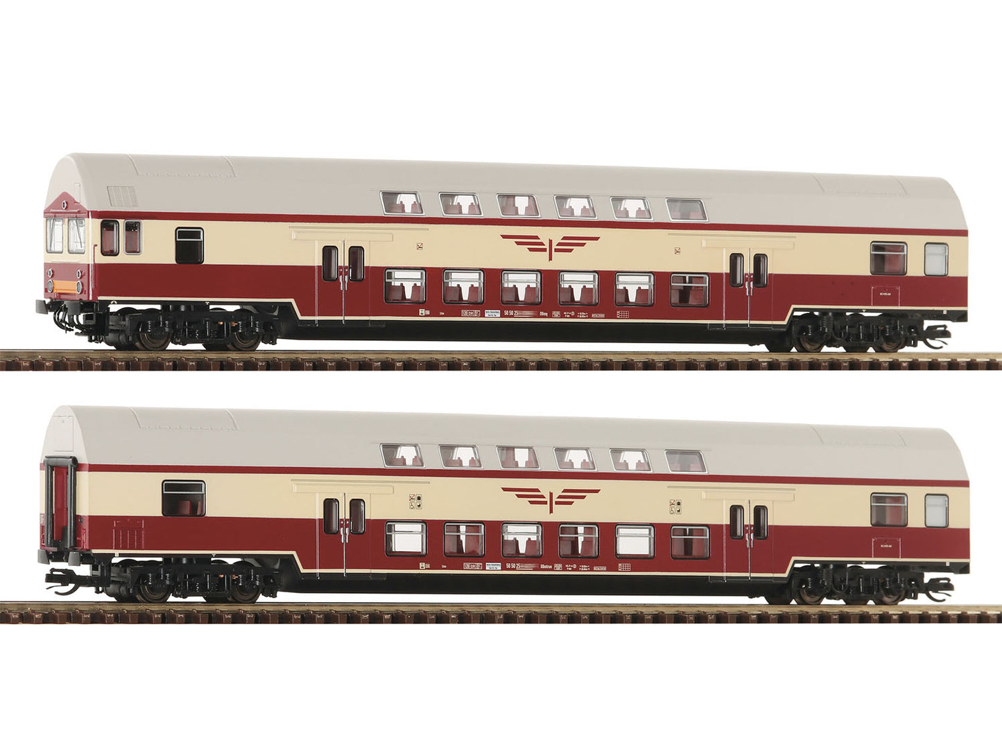 Roco DR Sputnik DBmq/Dnmu Bi-Level Coach Set(2) IV (DCC-Fitted) 6280045 TT Gauge