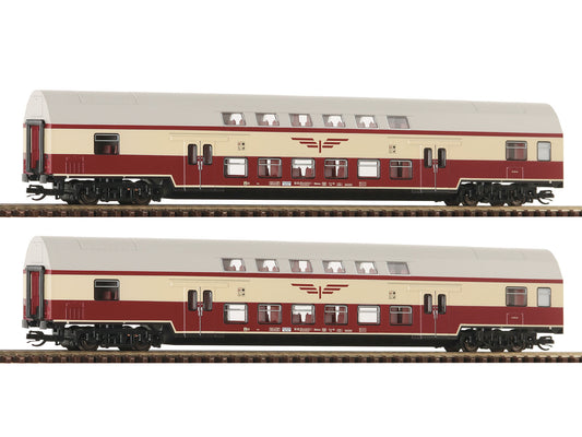 Roco DR Sputnik DBmq/Dnmu Bi-Level Coach Set (2) IV RC6280046 TT Gauge