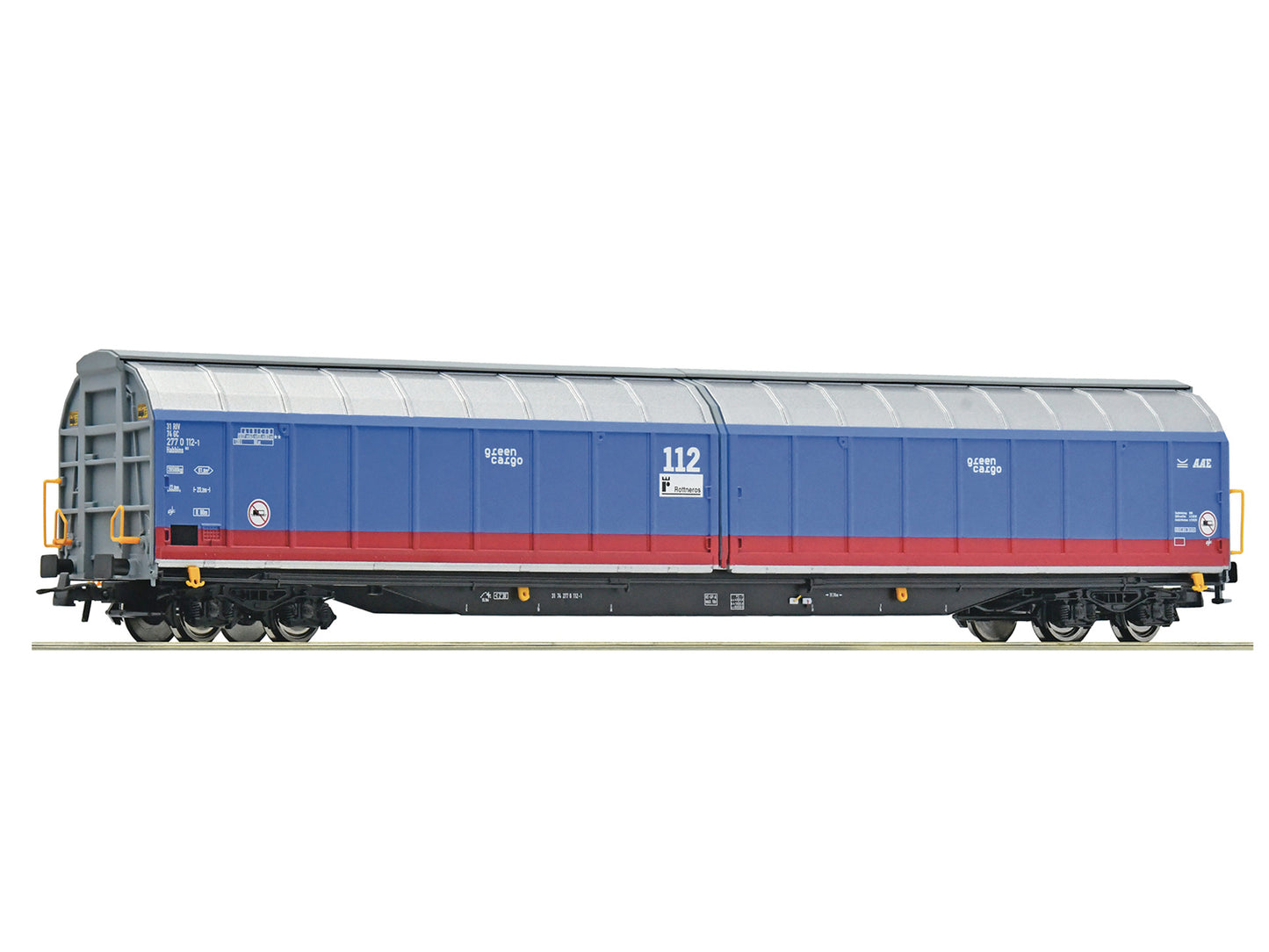 Roco Green Cargo Habns Sliding Wall Bogie Wagon VI HO Gauge RC6600001