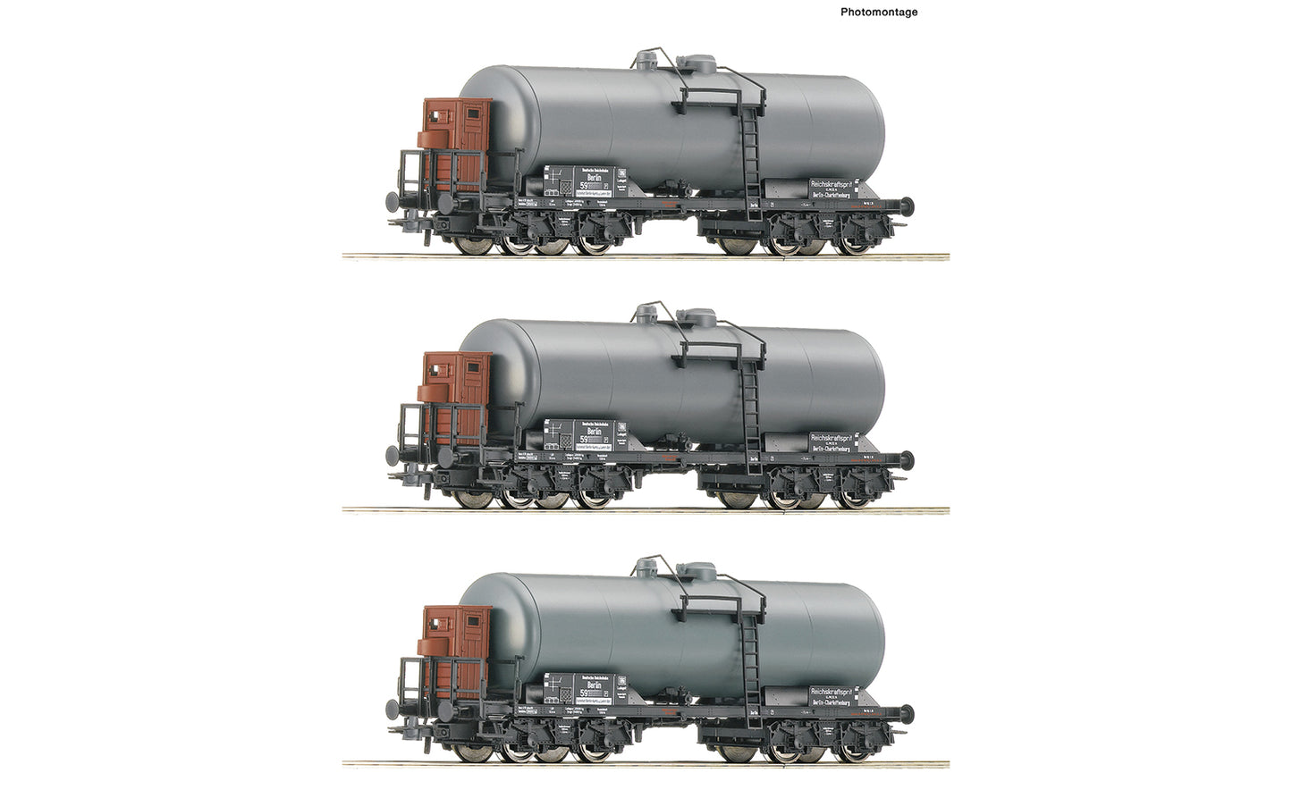 Roco DRG Bogie Tank Wagon Set (3) II RC6600062 HO Gauge