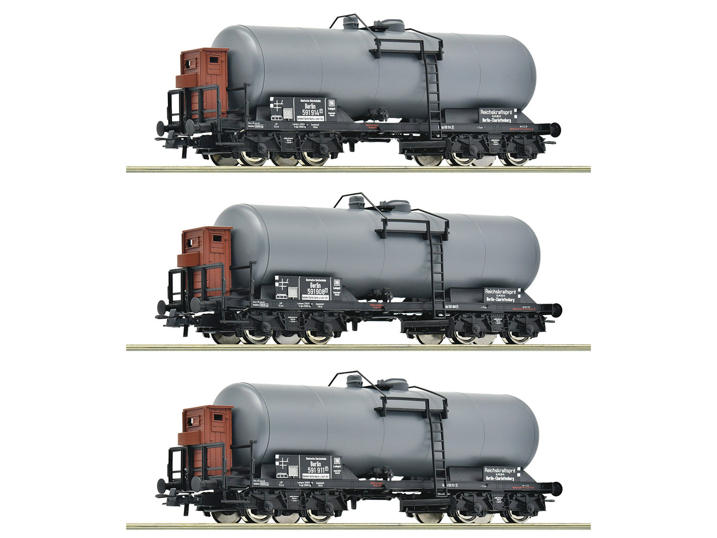 Roco DRG Bogie Tank Wagon Set (3) II RC6600062 HO Gauge