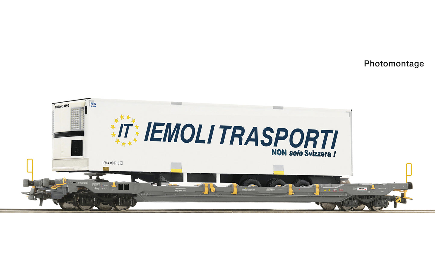 Roco Hupac Sdgnss T5 Pocket Wagon w/Iemoli Trailer Load VI RC6600066 HO Gauge