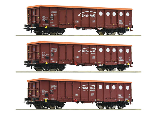 Roco Budamar Eas Gondola Set (3) VI HO Gauge RC6600087