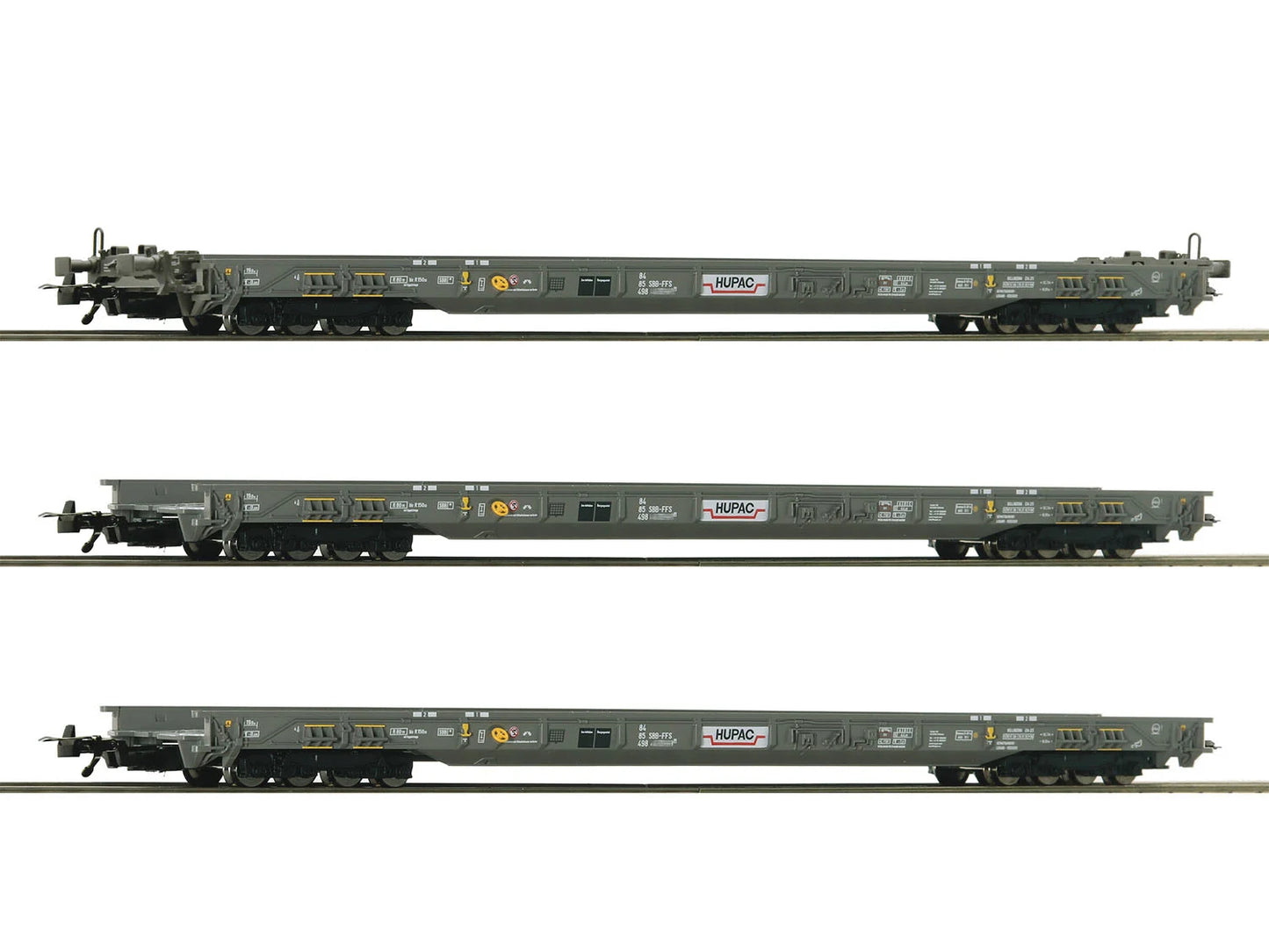 Roco HUPAC Rollende Autobahn Intermediate Wagon Set (3) V RC6600092 HO Gauge