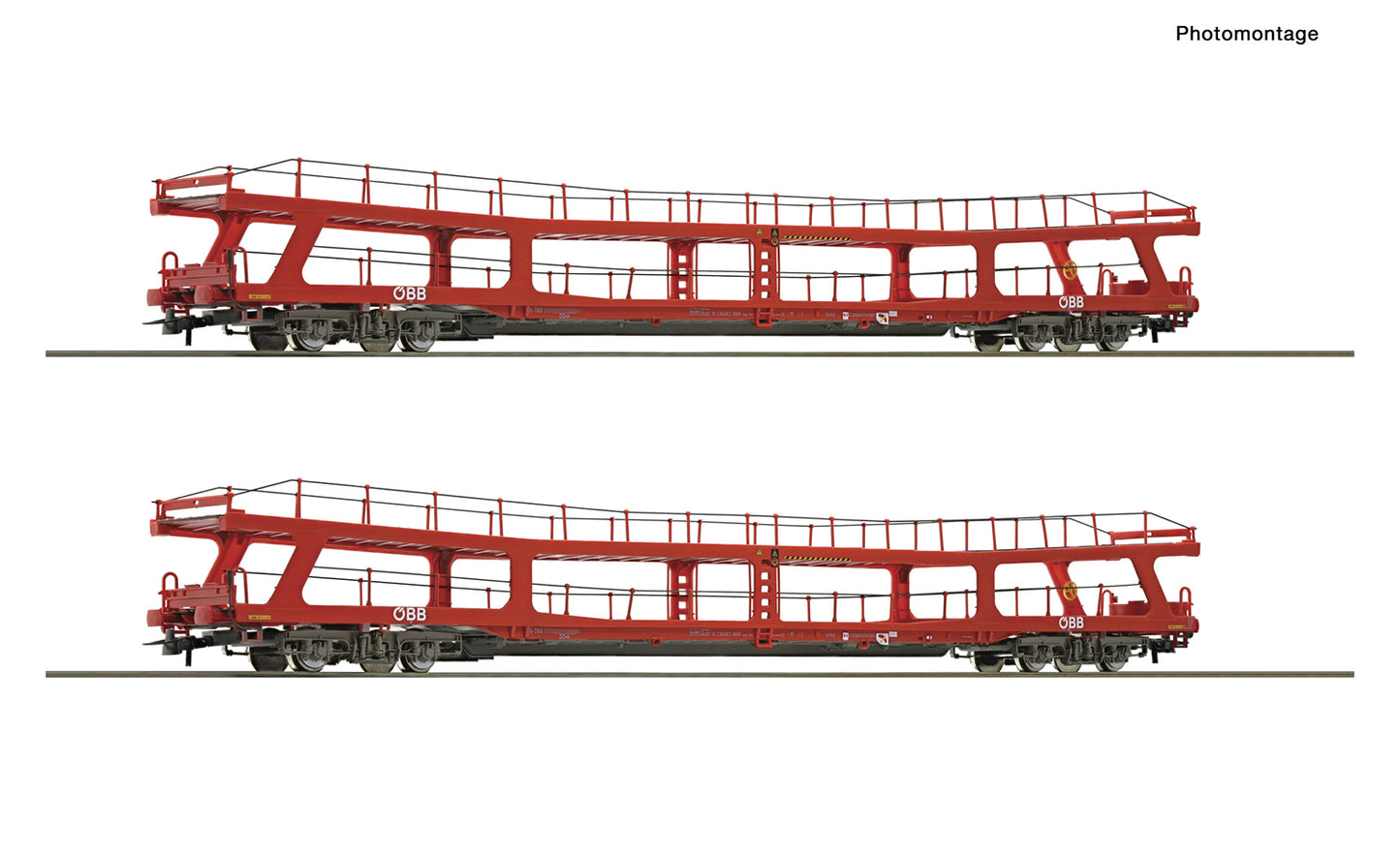 Roco OBB DDm Car Transporter Set (2) VI RC6600105 HO Gauge