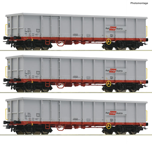 Roco Rail Cargo Austria Eanos Gondola Set (3) VI RC6600121 HO Gauge