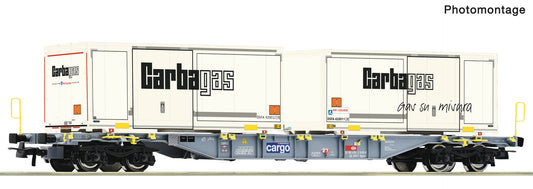 Roco SBB Cargo Sgnss Flat Wagon w/Carbagas Container Load VI RC6600122 HO Gauge