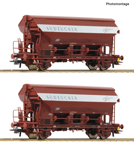 Roco DB Tdgs Swivel Roof Hopper Wagon Set (2) IV RC6600124 HO Gauge