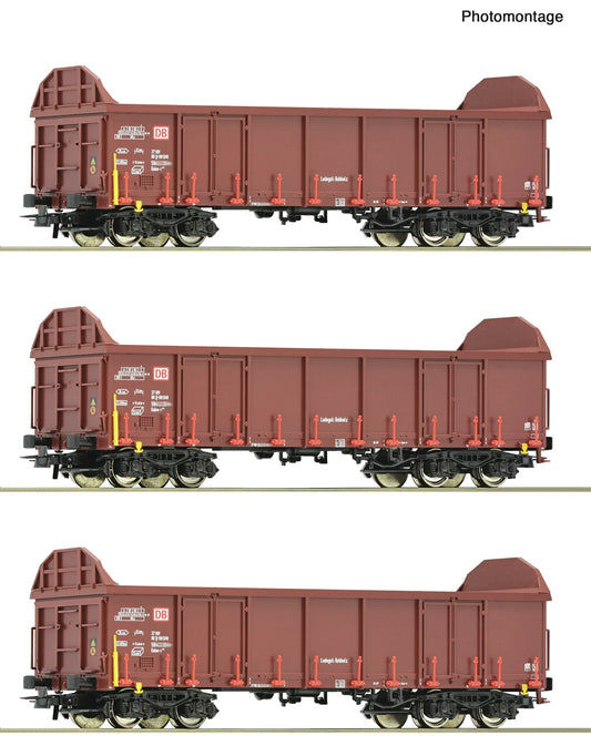 Roco DBAG Ealos-t Open Wagon Set (3) V RC6600131 HO Gauge