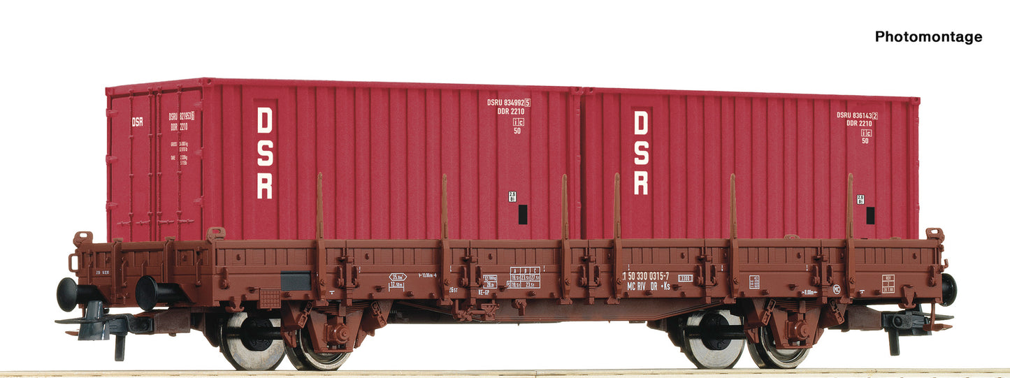 Roco DR Ks Stake Wagon w/DSR Container Load IV RC6600138 HO Gauge