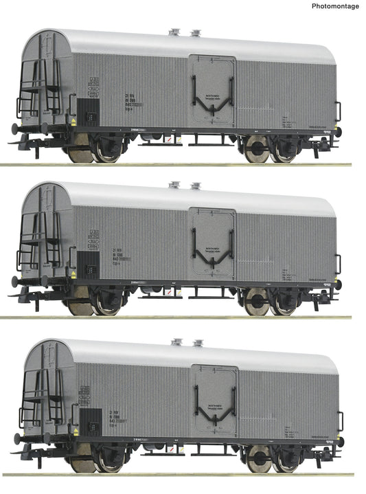 Roco OBB Icrs-v Refrigerated Wagon Set (3) IV RC6600140 HO Gauge