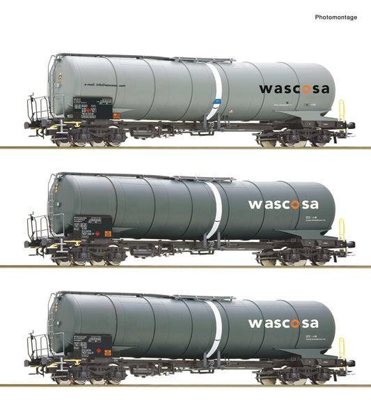 Roco Wascosa Zacns Bogie Tank Wagon Set (3) V RC6600143 HO Gauge