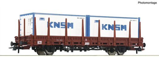 Roco NS Kbs Stake Wagon w/KNSM Container Load IV RC6600152 HO Gauge