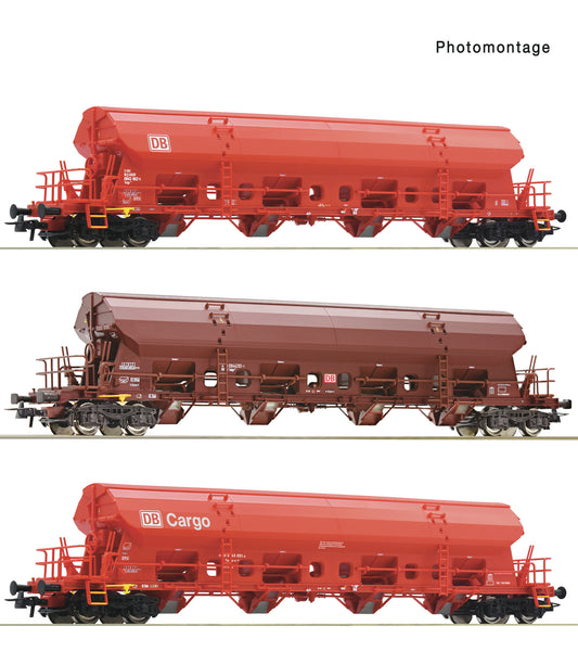 Roco DBAG Tadgs959 Bogie Swivel Roof Wagon Set (3) VI RC6600153 HO Gauge