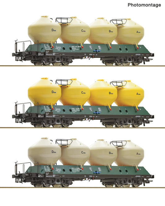 Roco CSD Raj Silo Wagon Set (3) IV RC6600177 HO Gauge