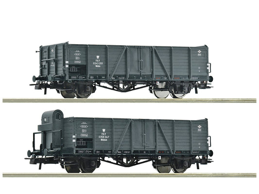 Roco PKP Wddo/Wddoh Open Wagon Set (2) III RC6600216 HO Gauge