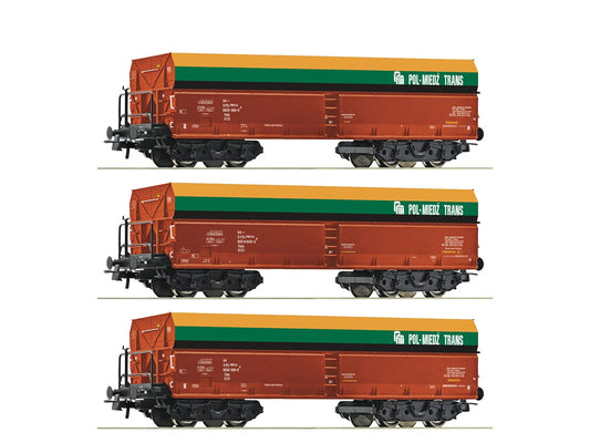 Roco 6600218 PMT Fals Self Unloading Hopper Wagon Set (3) VI HO Gauge