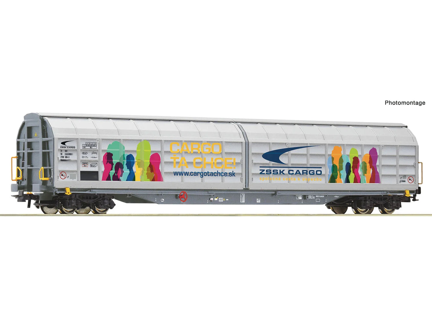 Roco 6600225 ZSSK Cargo Habbilns Sliding Wall Wagon VI HO Gauge