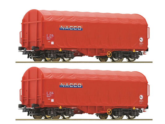 Roco 6600226 Nacco Shimmns Sliding Tarpaulin Wagon Set (2) VI HO Gauge