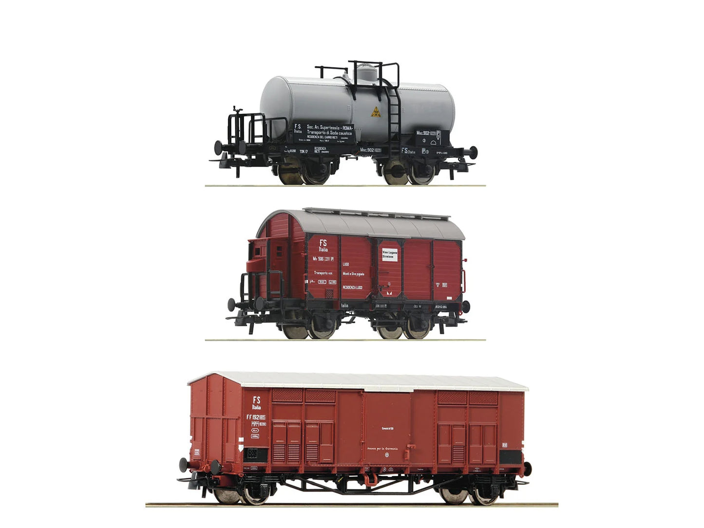 Roco 6600229 FS Branch Line Goods Train Wagon Set (3) III HO Gauge