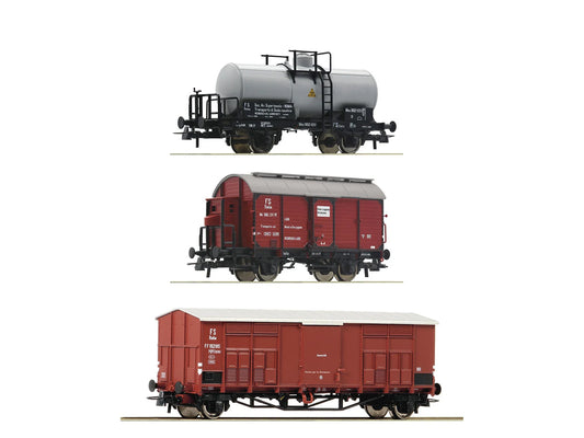 Roco FS Branch Line Freight Wagon Set (3) III RC6600229 HO Gauge