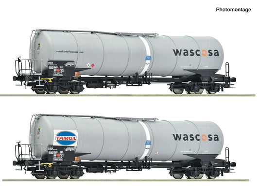 Roco 6600232 Wascosa Zacns Bogie Tank Wagon Set (2) VI HO Gauge