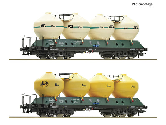Roco 6600236 CSD Uacs451.1 Silo Wagon Set (2) IV HO Gauge