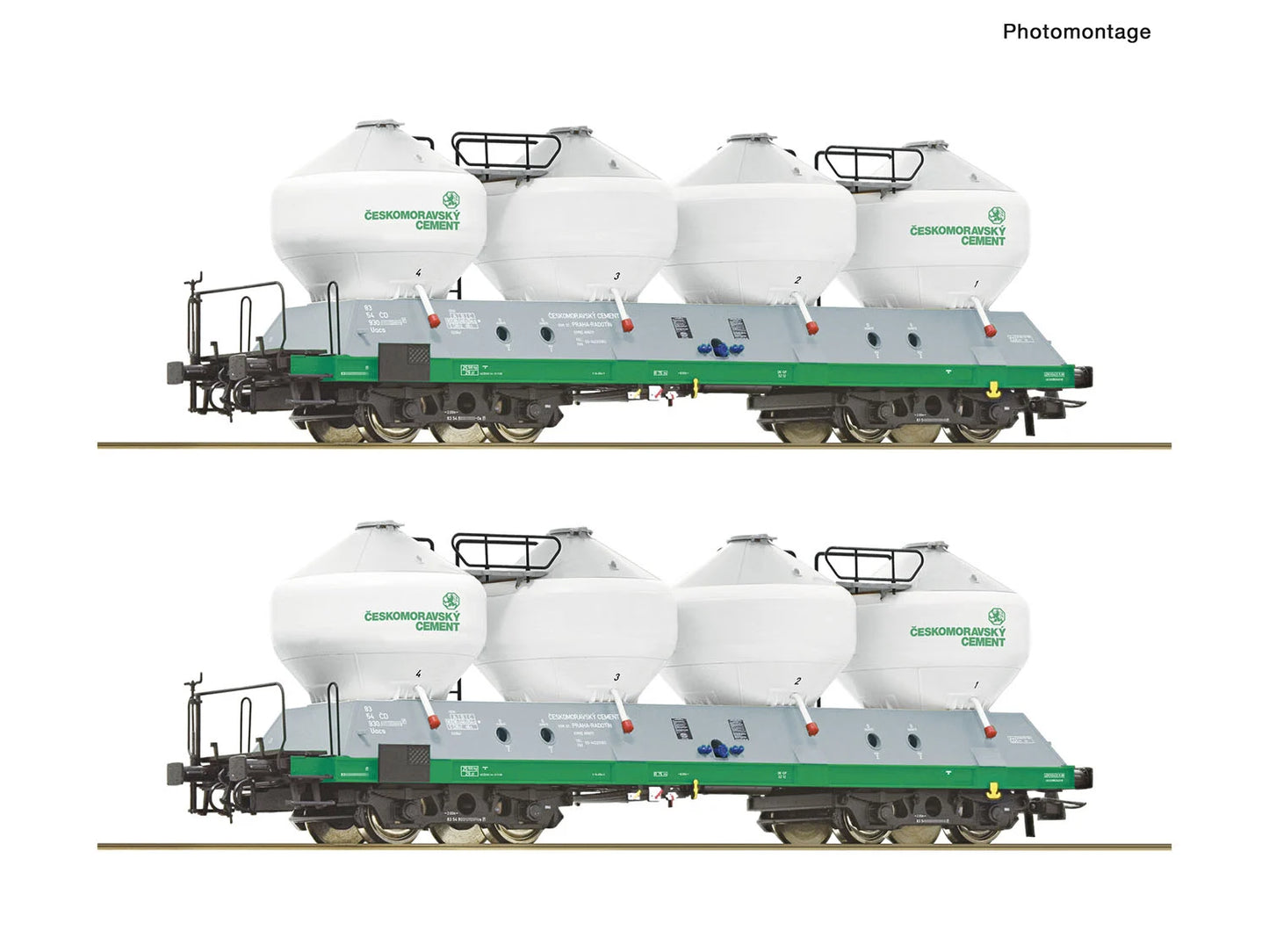 Roco 6600237 CD Uacs Silo Wagon Set (2) IV HO Gauge
