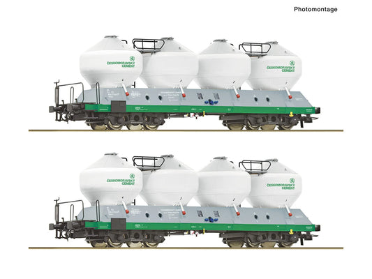 Roco 6600237 CD Uacs Silo Wagon Set (2) IV HO Gauge