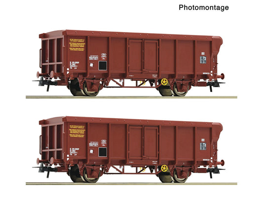 Roco 6600251 SNCF Ts Roll Roof Wagon Set (2) IV HO Gauge