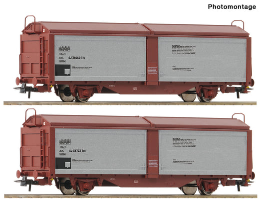 Roco 6600257 SJ Tou Sliding Roof/Wall Wagon Set (2) IV HO Gauge
