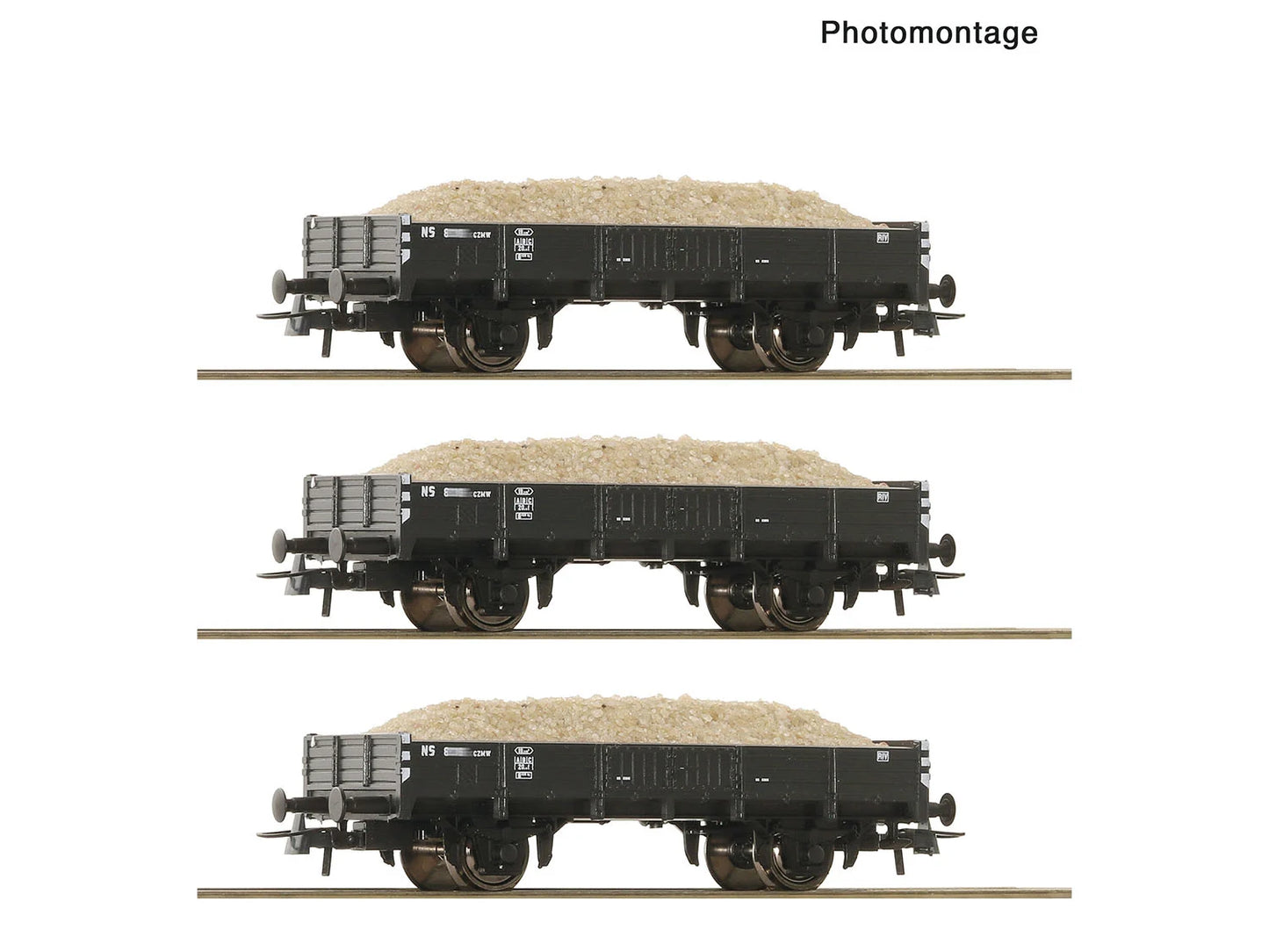 Roco 6600259 NS GZMK Sand Wagon Set (3) III HO Gauge