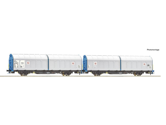 Roco 6600276 Transwaggon Hims Sliding Wall Wagon Double Unit V HO Gauge