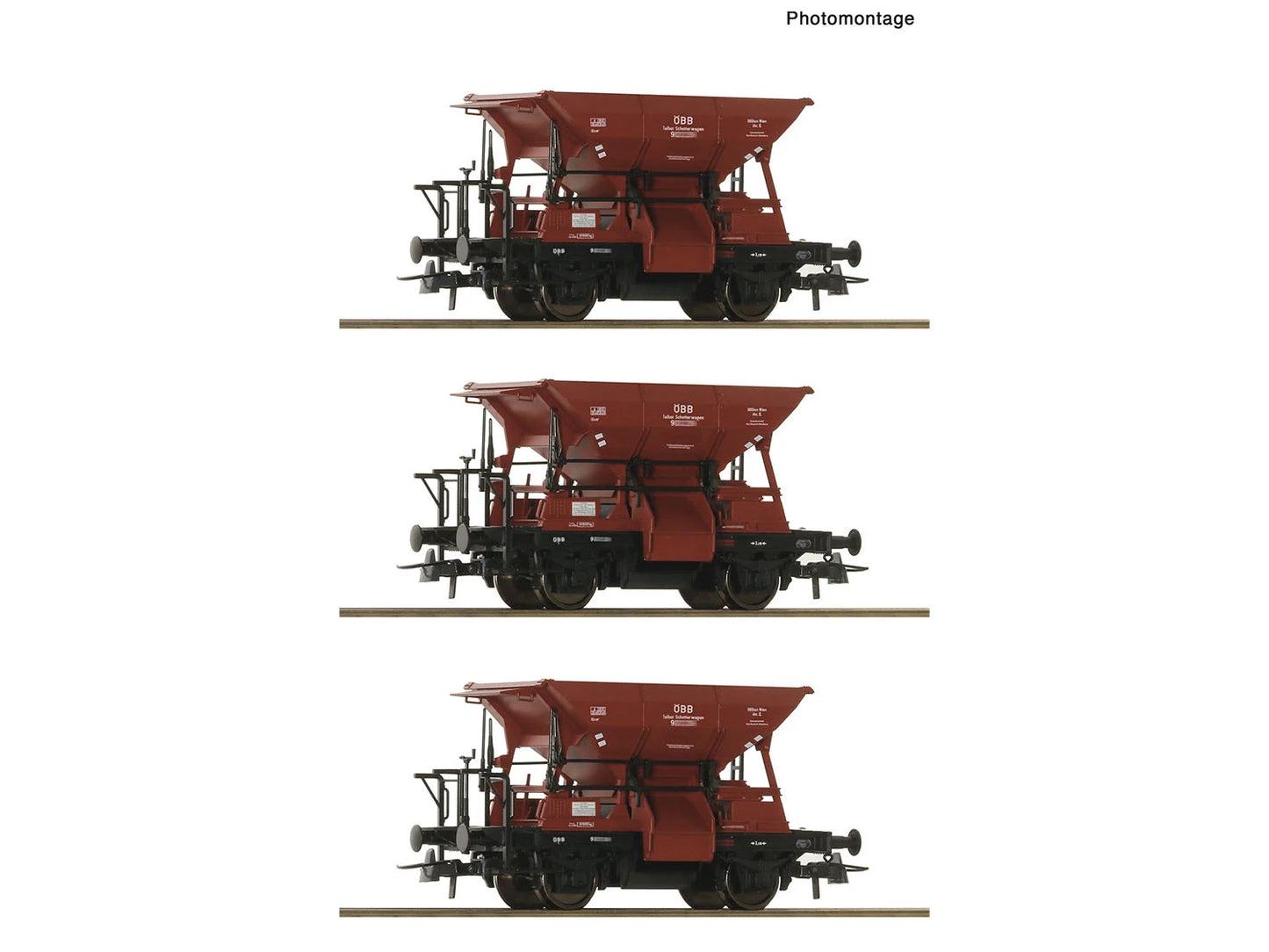 Roco 6600283 OBB Talbot Ballast Hopper Wagon Set (3) III HO Gauge