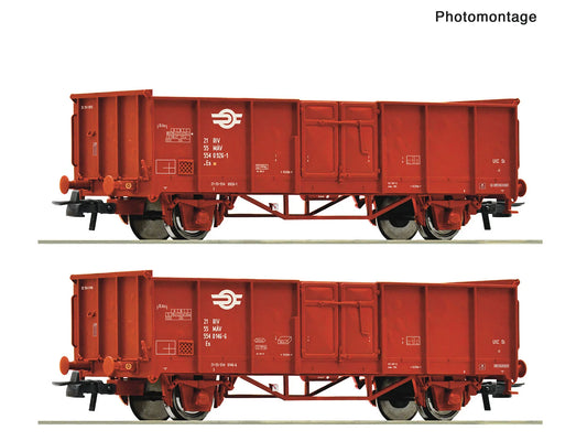 Roco 6600301 MAV Es Open Wagon Set (2) V HO Gauge