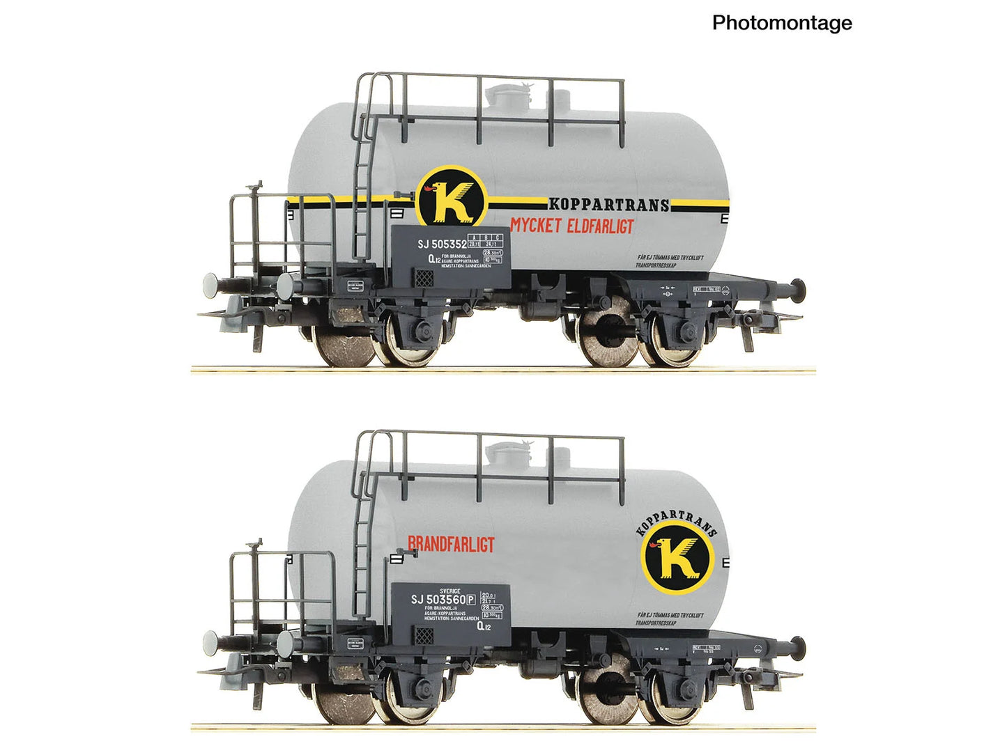 Roco 6600302 SJ Deutz Tank Wagon Set (2) III HO Gauge