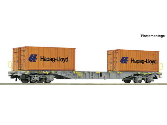 Roco 6600304 PKP Sgns Bogie Flat Wagon w/Hapag-Lloyd Containers Load V HO Gauge